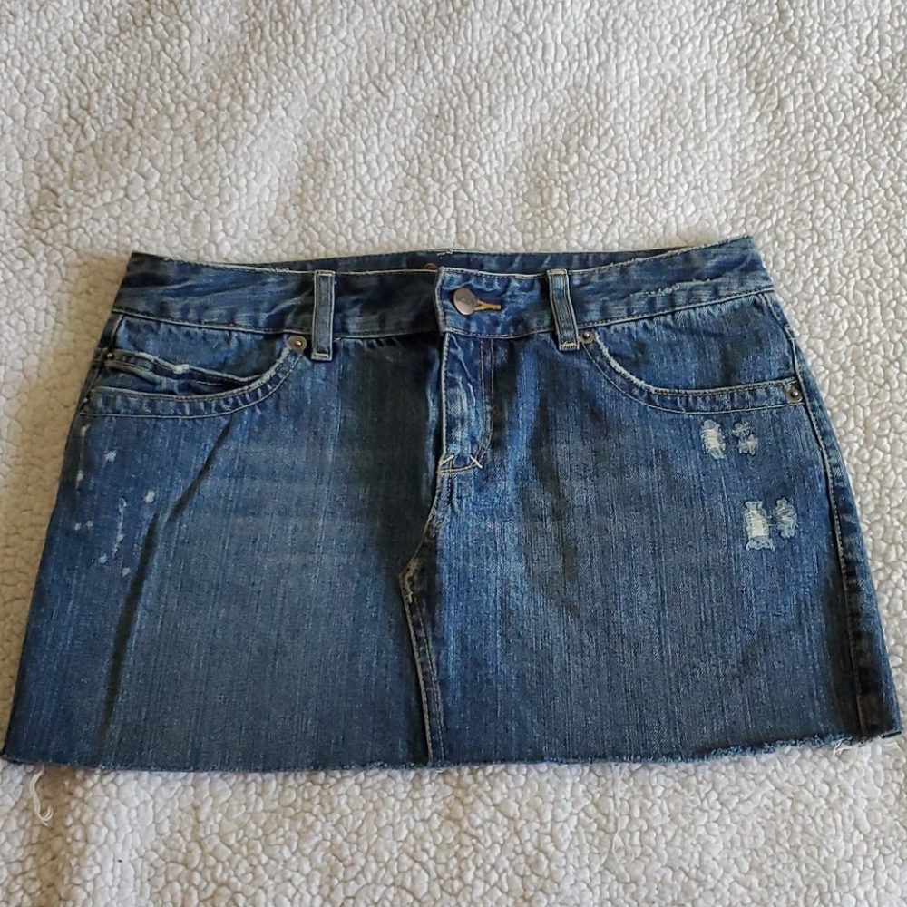Aeropostale Distressed Denim mini skirt